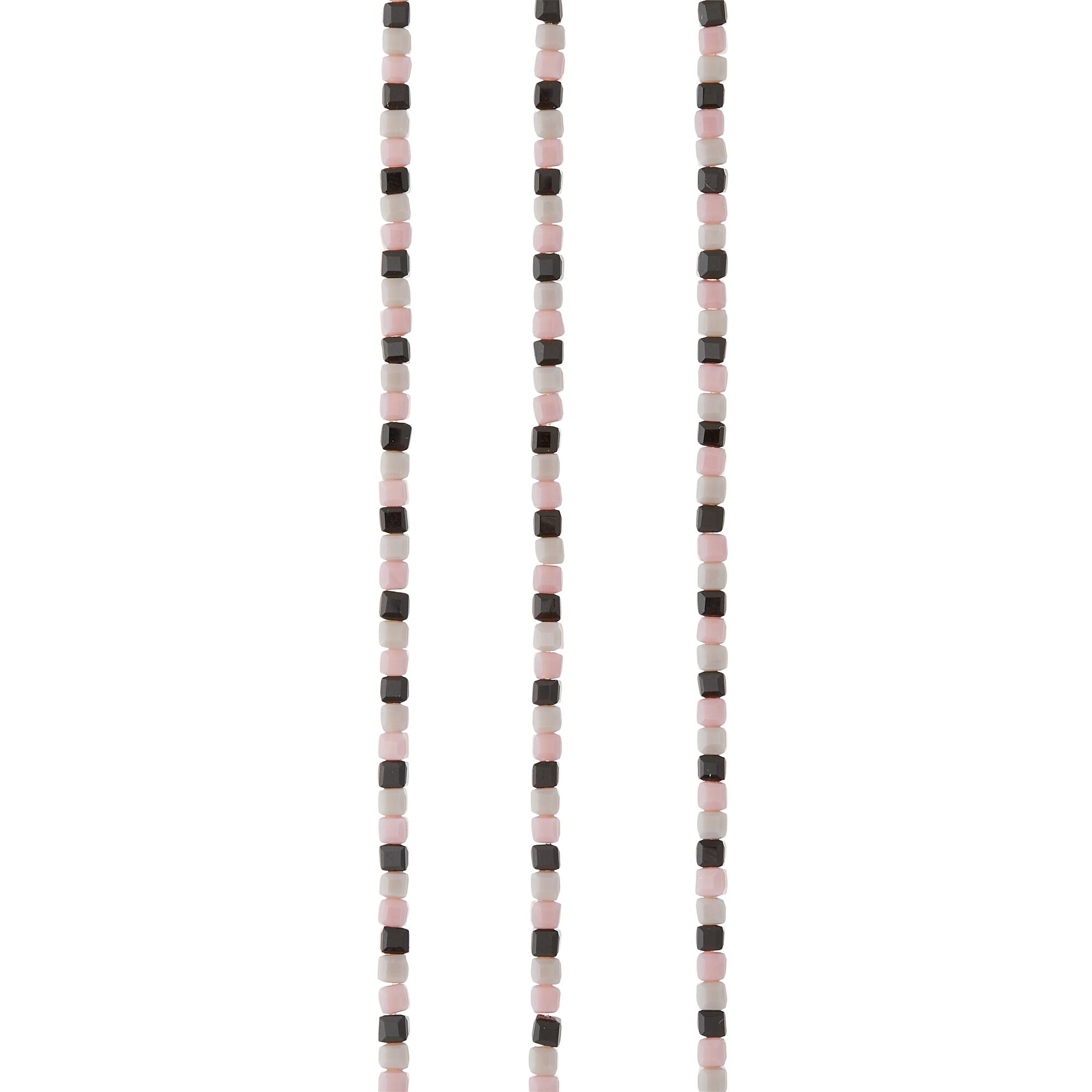 Multicolor Glass Cube Bead Strings, 3mm by Bead Landing™